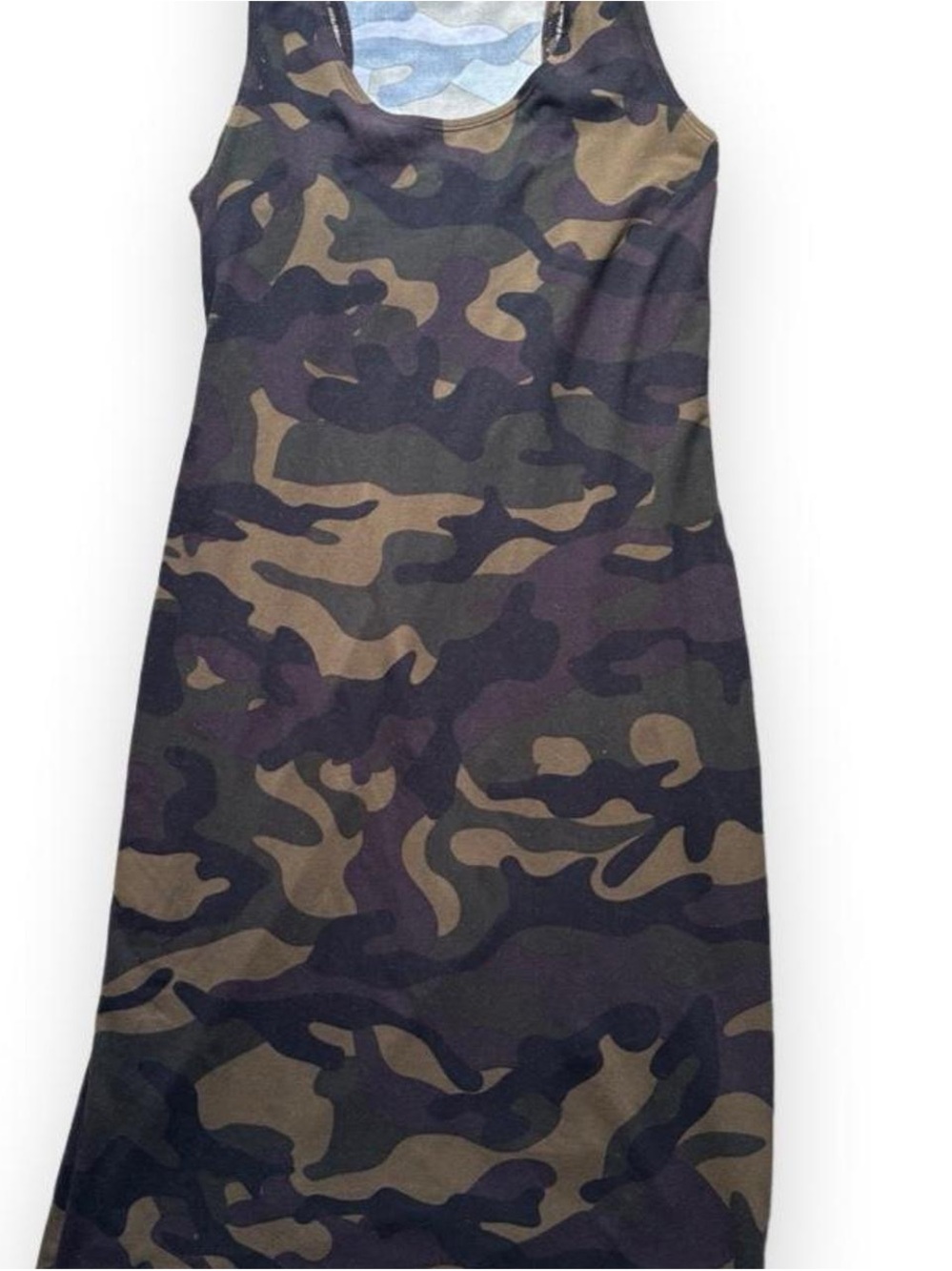 Women’s Fashion Nova Camo Tank Dress - Olive & Black